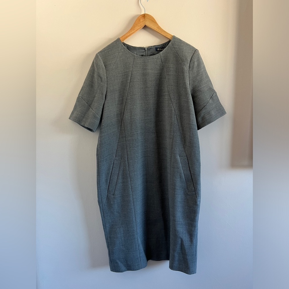Brooks Brothers Gray Dress – Size 12, New with Tags